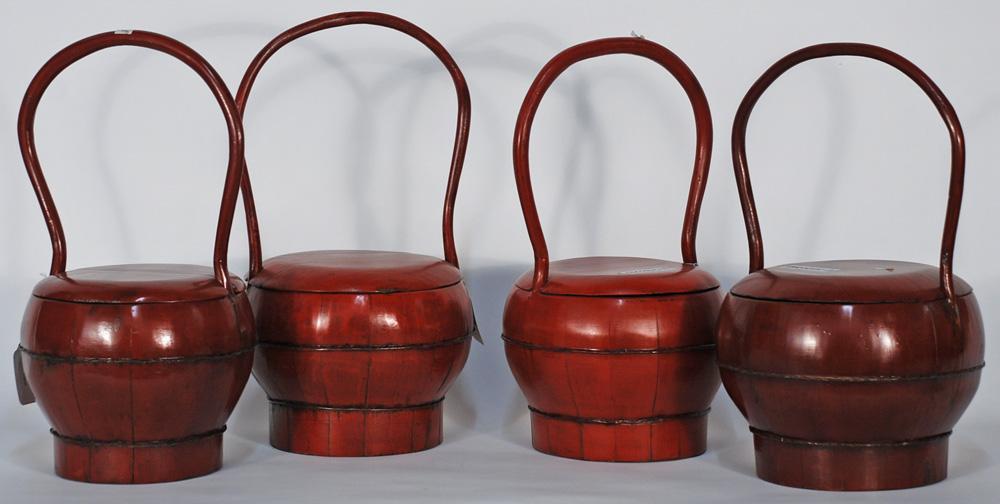 Chinese Round Bucket with Curved Handle