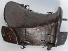Chinese Antique Wooden and Leather Saddle