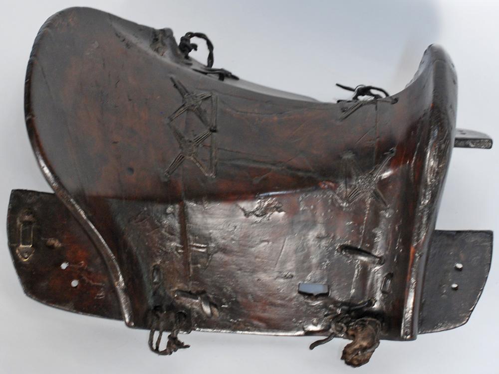 Chinese Antique Wooden and Leather Saddle