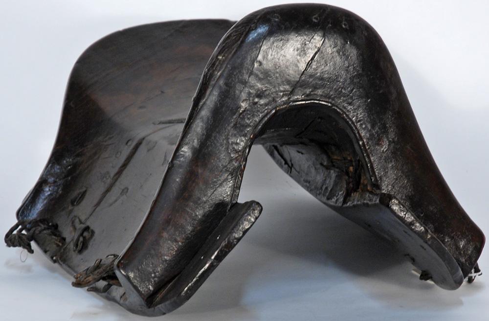 Chinese Antique Wooden and Leather Saddle