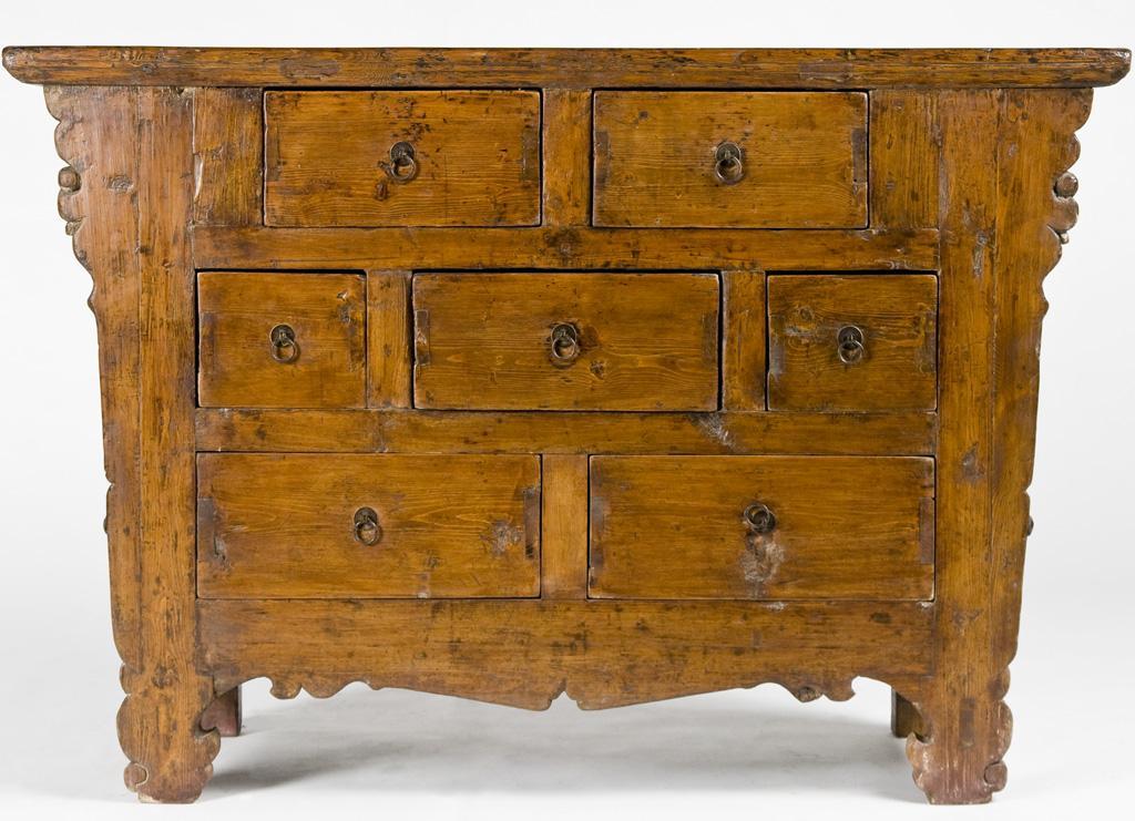 Antique Rustic Mongolian Cabinet