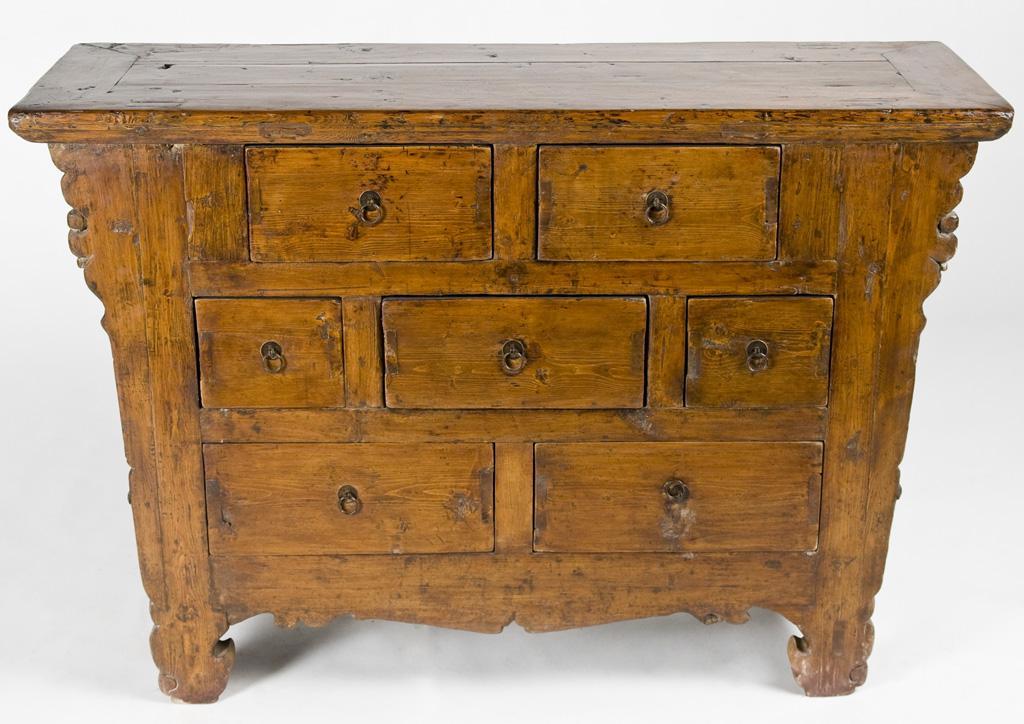 Antique Rustic Mongolian Cabinet