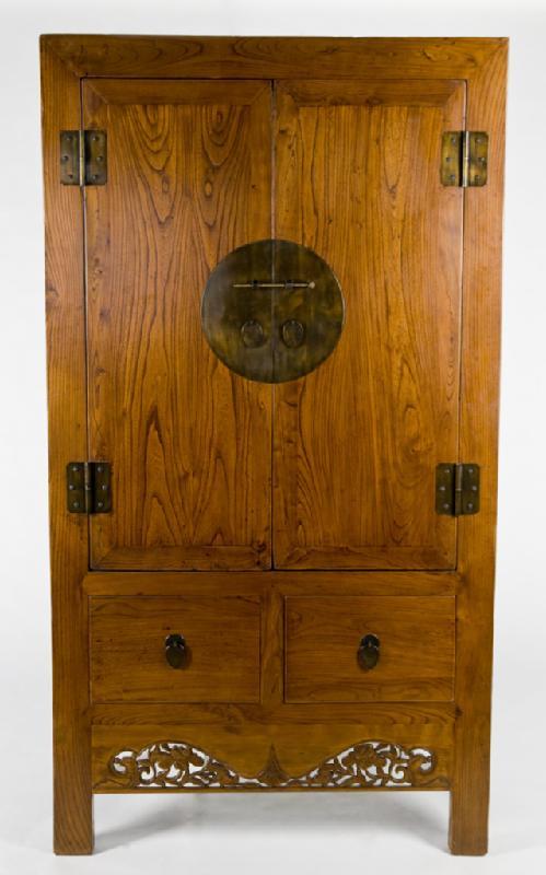 Antique Asian Armoire Cabinet