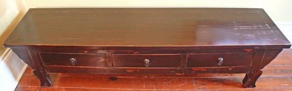 Large Kang Style Coffee Table With Three Drawers