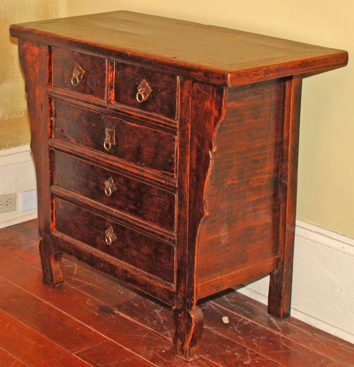 Chinese Table Cabinet With Five Drawers