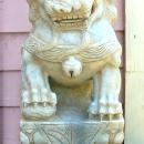 Pair Large Marble Chinese Fu Dog Lions