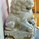 Pair Large Marble Chinese Fu Dog Lions