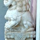 Pair Large Marble Chinese Fu Dog Lions
