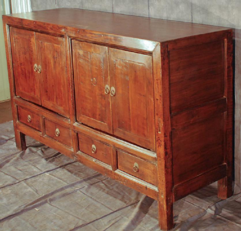 Antique Chinese Cabinet with 4 Doors