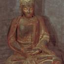 Large Carved Wooden Buddha Statue