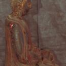 Large Carved Wooden Buddha Statue