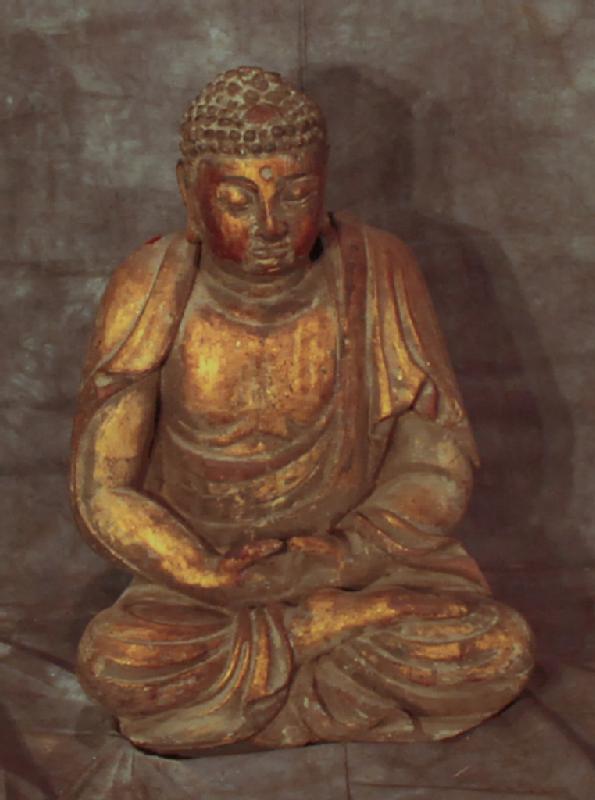 Carved Wooden Buddha Statue