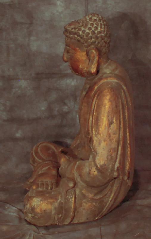 Carved Wooden Buddha Statue