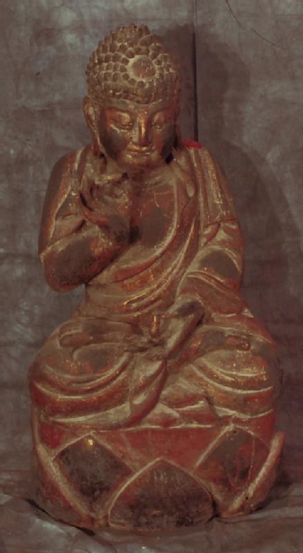 Carved Wooden Buddha Statue