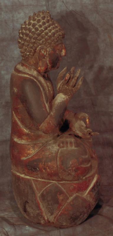 Carved Wooden Buddha Statue