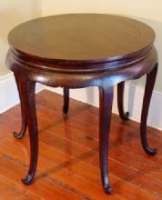 Round Yew Wood Table