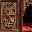 Antique Chinese Carved Canopy Bed with Alcove