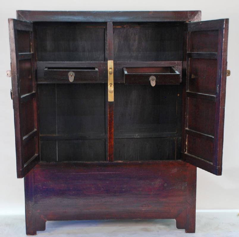 Antique Chinese Ming Style Two Door Large Cabinet