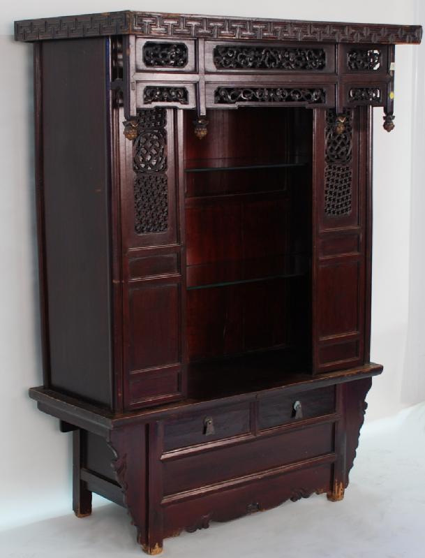 Antique Chinese Shrine Cabinet or Display Cabinet