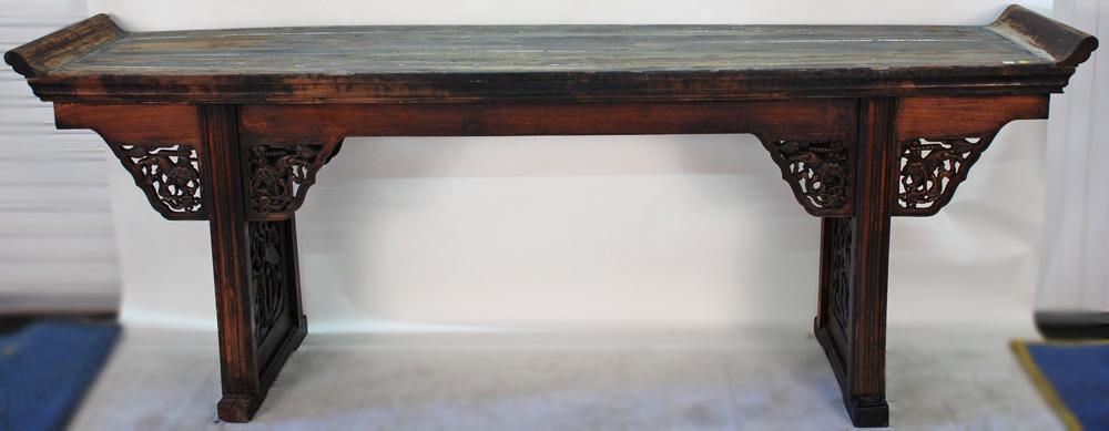 Large Carved Antique Chinese Altar Table