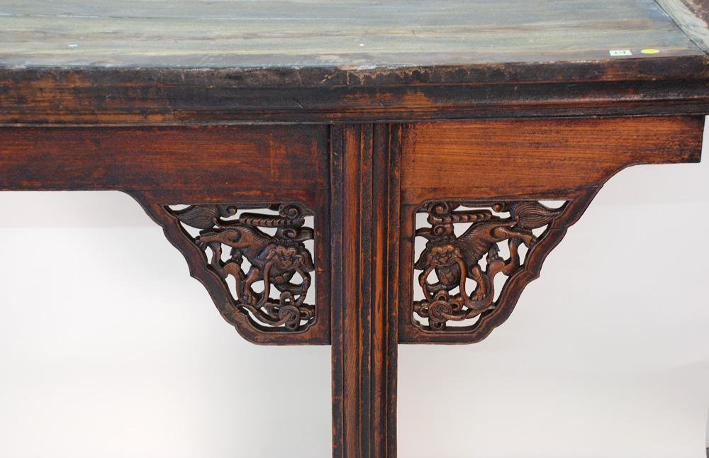Large Carved Antique Chinese Altar Table