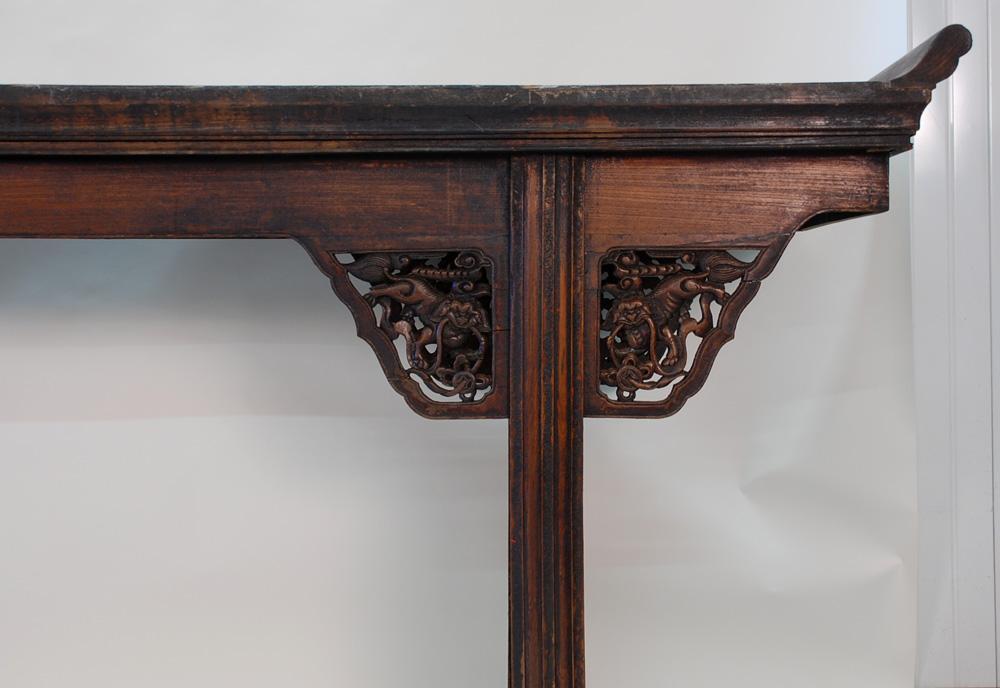 Large Carved Antique Chinese Altar Table