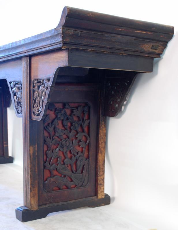 Large Carved Antique Chinese Altar Table