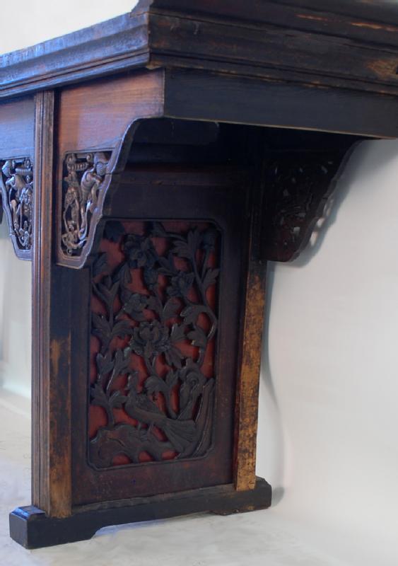 Large Carved Antique Chinese Altar Table