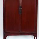 Antique Chinese Red Lacquered 2- Door Cabinet