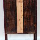 Antique Chinese Red Lacquered 2- Door Cabinet