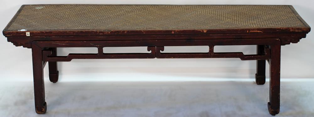 Antique Chinese Ta Bed or Day Bed with Mat Top