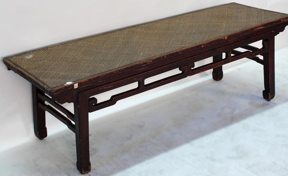 Antique Chinese Ta Bed or Day Bed with Mat Top