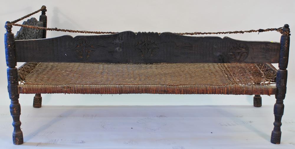 Antique Bed from Swat Valley, Pakistan