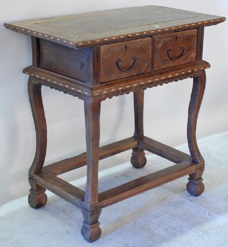 Philippines Antique Altar Mesa Table with Bone Inlay