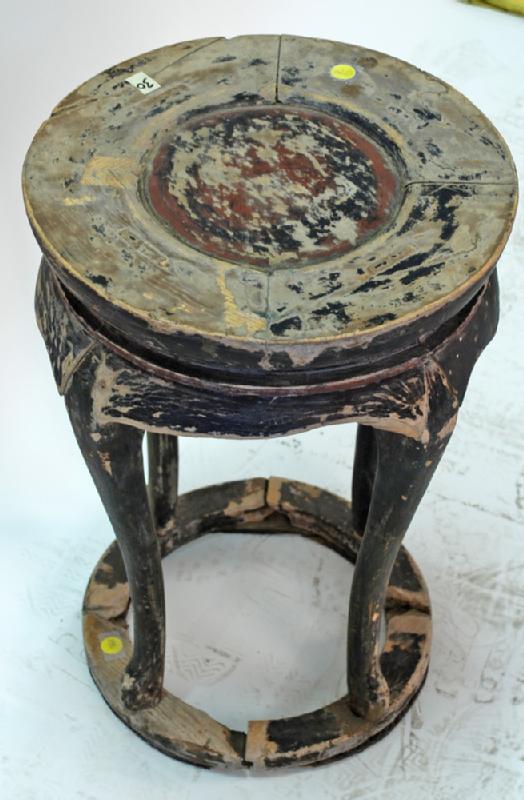 Antique Chinese Round Flower Stand