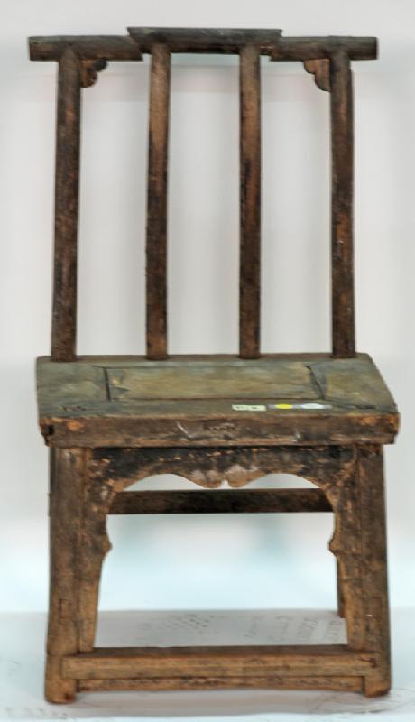 Antique Chinese Pencil Back Chairs, Small