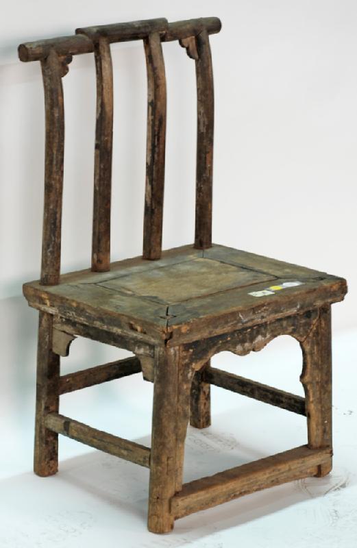 Antique Chinese Pencil Back Chairs, Small