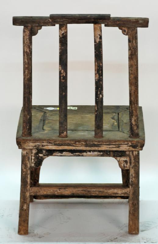 Antique Chinese Pencil Back Chairs, Small