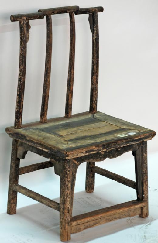 Antique Chinese Pencil Back Chairs, Small