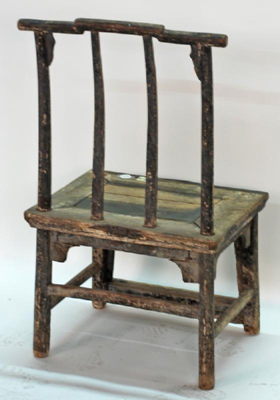 Antique Chinese Pencil Back Chairs, Small