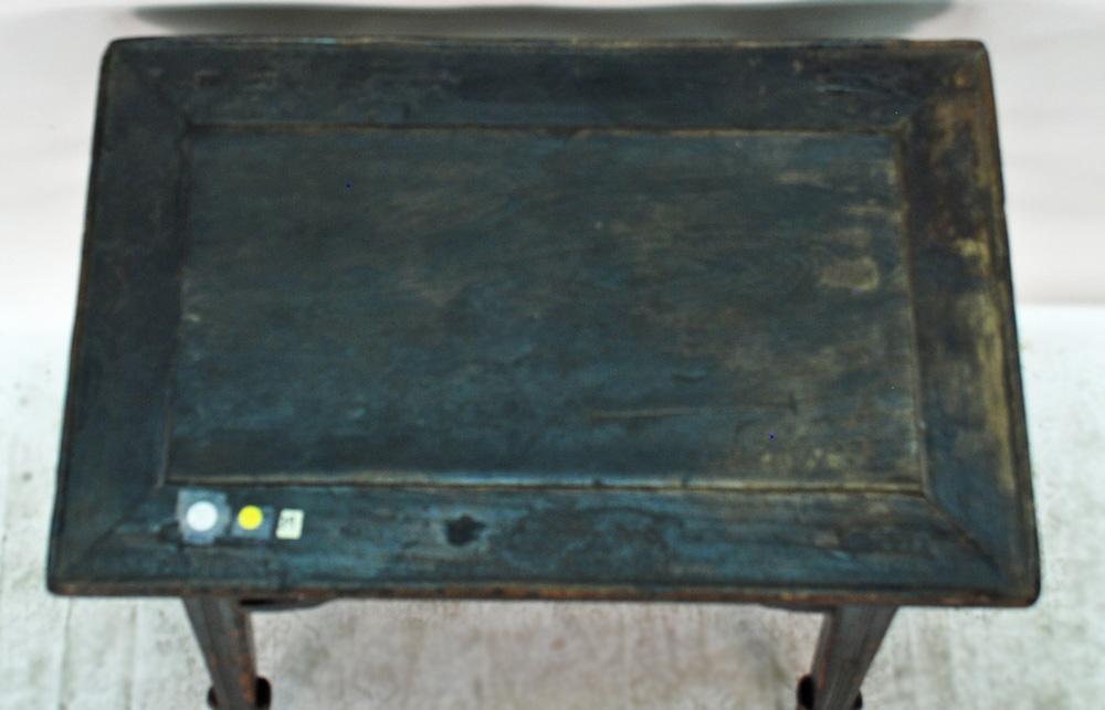 Antique Chinese Black Lacquer Wine Table with Drip Edge