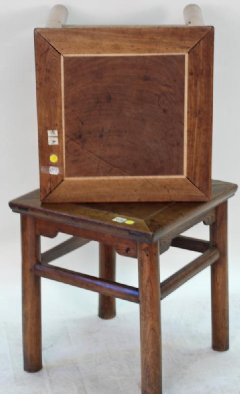 Rare Pair of Chinese Antique Square Stools
