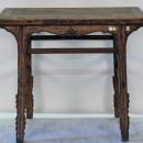 Antique Chinese Sword Leg Side Table with Stretchers