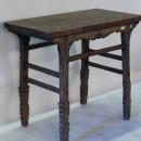 Antique Chinese Sword Leg Side Table with Stretchers