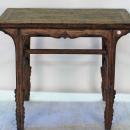 Antique Chinese Sword Leg Side Table with Stretchers