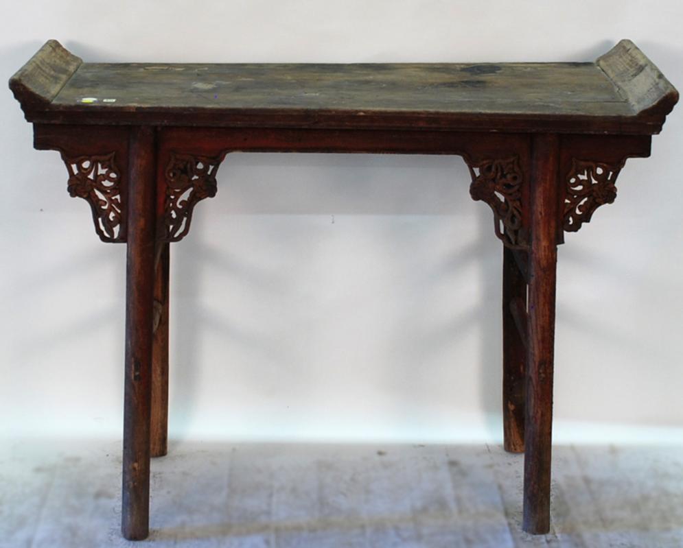 Antique Chinese Small Altar Table with Everted Flanges