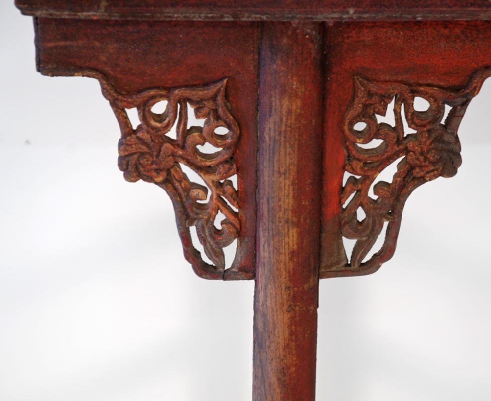 Antique Chinese Small Altar Table with Everted Flanges