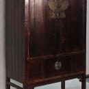 Antique Chinese 4-Door Cabinet with Butterfly Plate