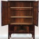 Antique Chinese 4-Door Cabinet with Butterfly Plate