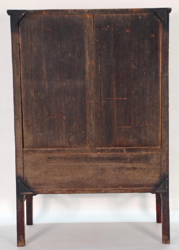 Antique Chinese 4-Door Cabinet with Butterfly Plate